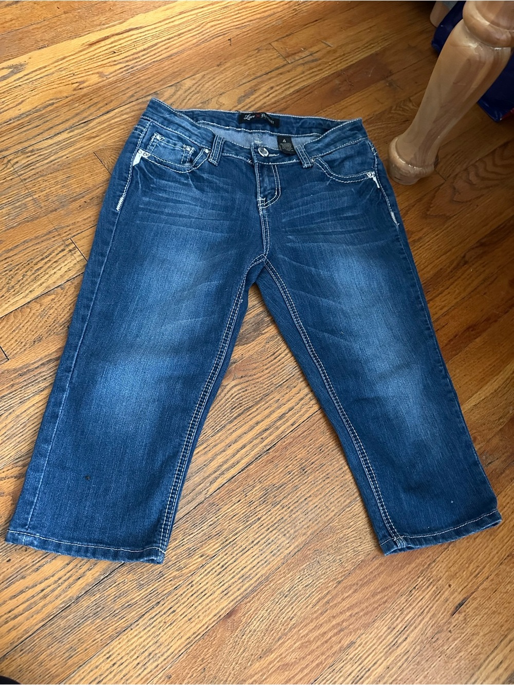 Love Nation Dark Blue Cropped Denim Jeans